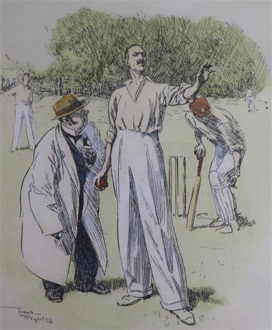 A collection of cricketing prints, various, in two ring binders